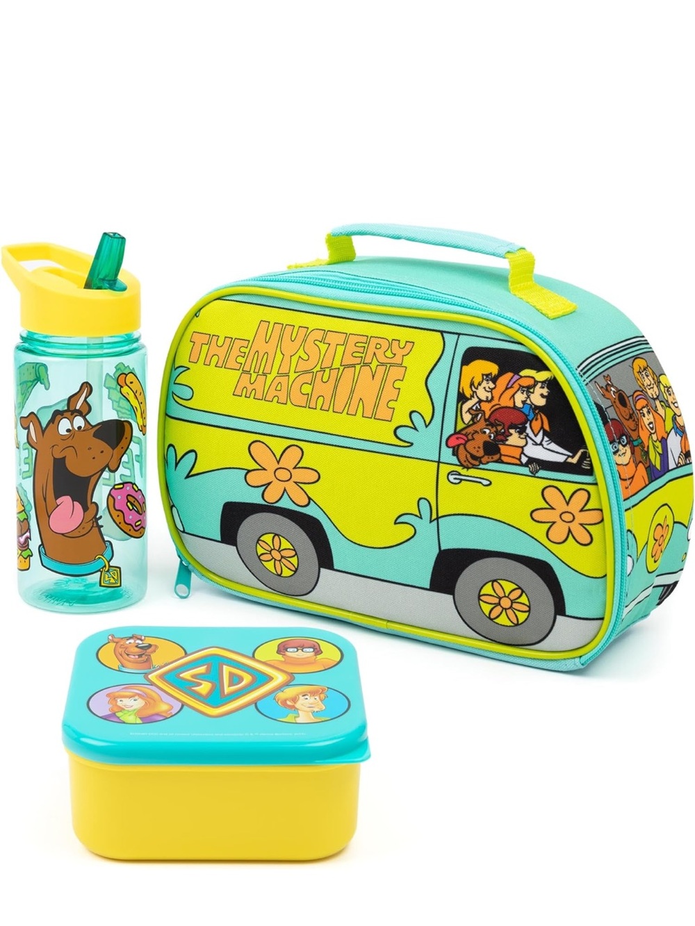 Scooby Doo Mystery Machine Lunchbag, Bottle, and Snackpot set